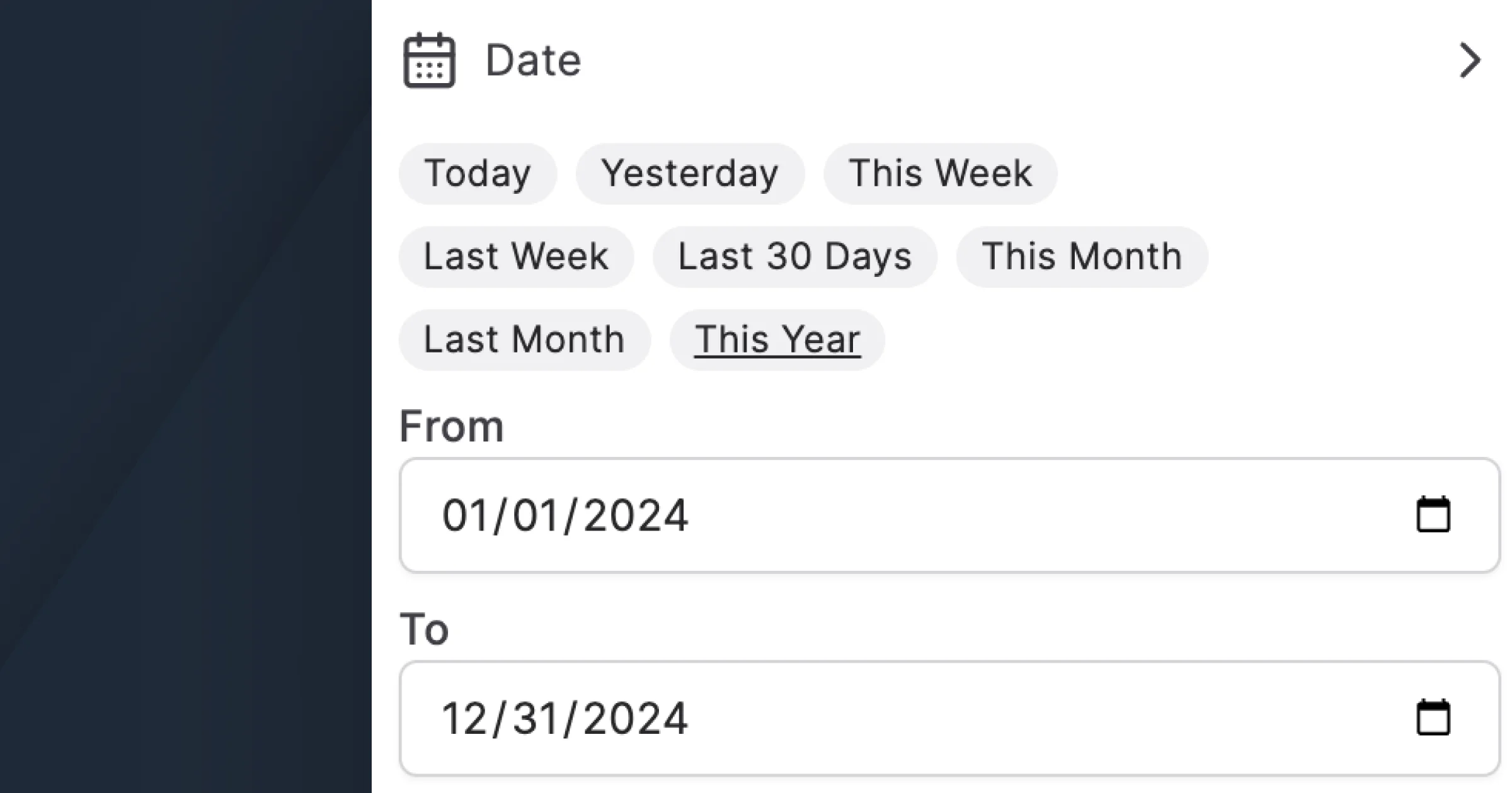 Quick Dates for Filtering